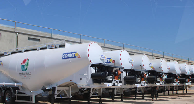 Exportation d’un premier lot de semi-remorques citernes à ciment de 42mᵌ
